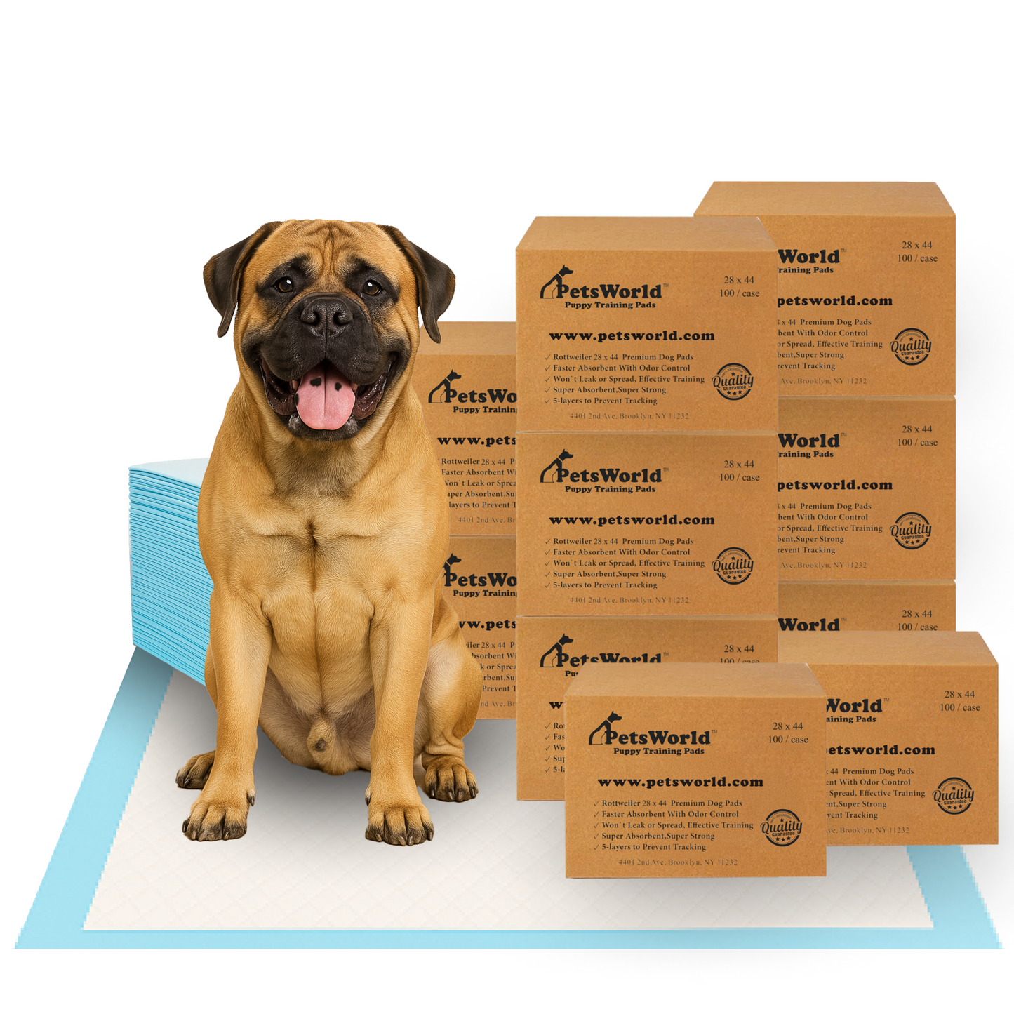PetsWorld Massive (28x44 inch) Dog Training Pads & Potty Pads_1000 Count
