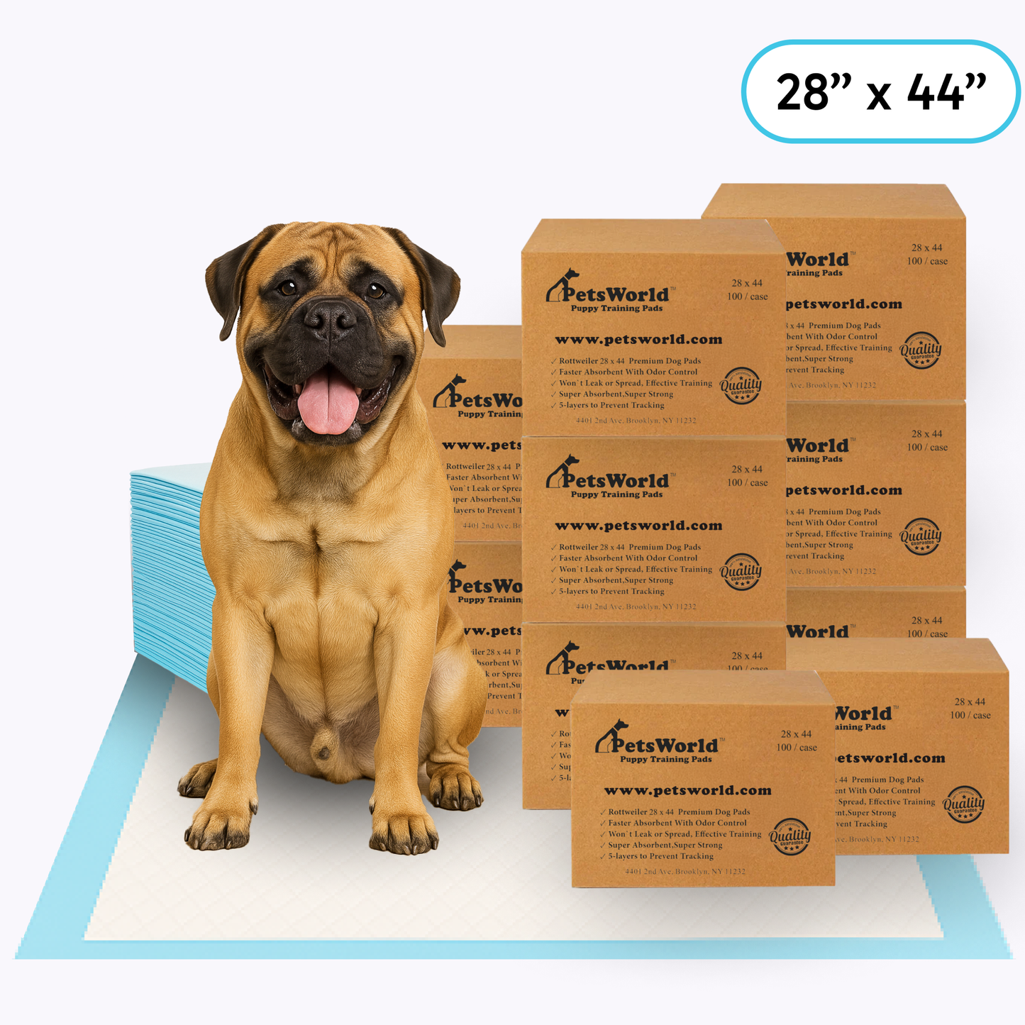 Wholesale Massive (28x44 inch) Dog Training Pads & Potty Pads_1000 Count