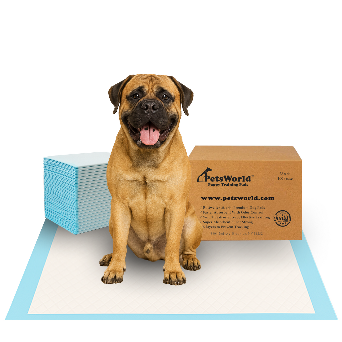PetsWorld Massive (28x44 inch) Dog Training Pads & Potty Pads_100 Count
