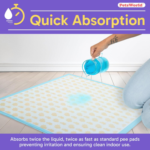 PetsWorld NEW 37x54 Inch Health Monitoring Dog Pee Pads