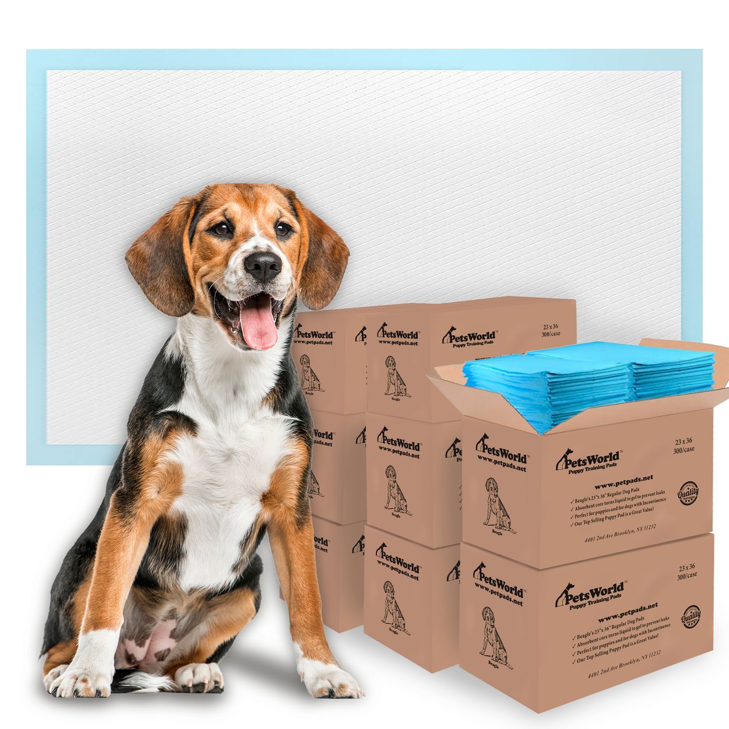 PetsWorld Economy Value (23x36 inch) Puppy Training & Potty Pads_2400 Count