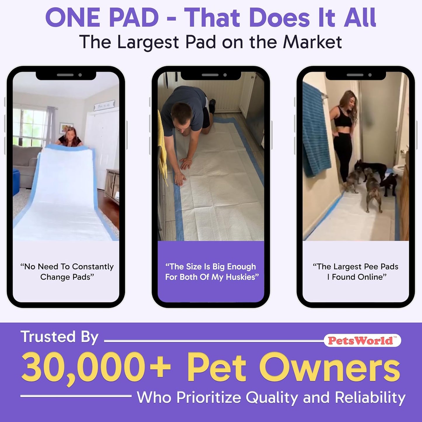 PetsWorld 4XL (40x99 inch) Dog Training & Potty Pads Pads_
