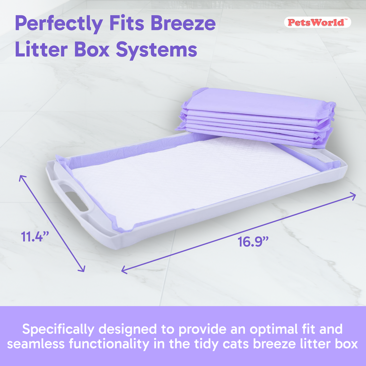 PetsWorld Cat Litter Pads Breeze Compatible Refills_