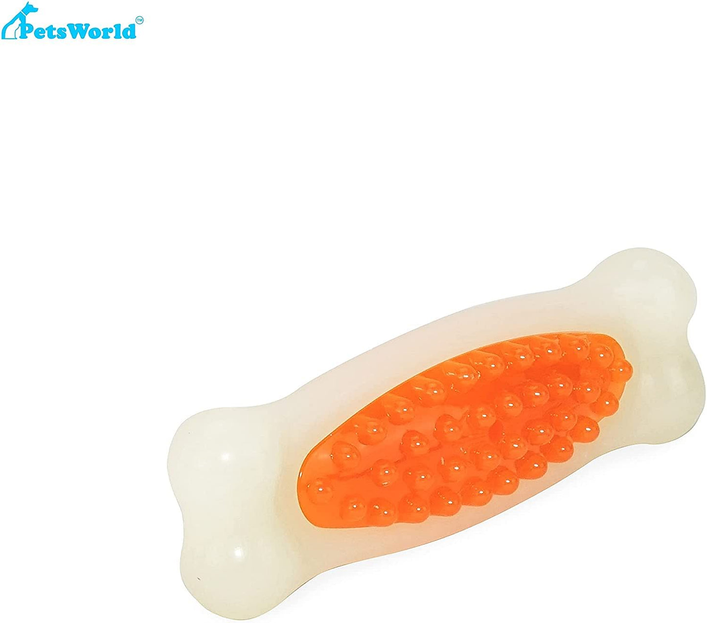 PetsWorld Tough Dog Chew Toy, Bacon Scented – Durable for Small Dogs_