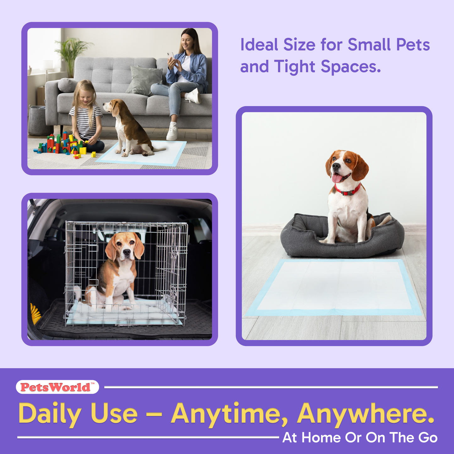 PetsWorld Economy Value (23x36 inch) Puppy Training & Potty Pads_