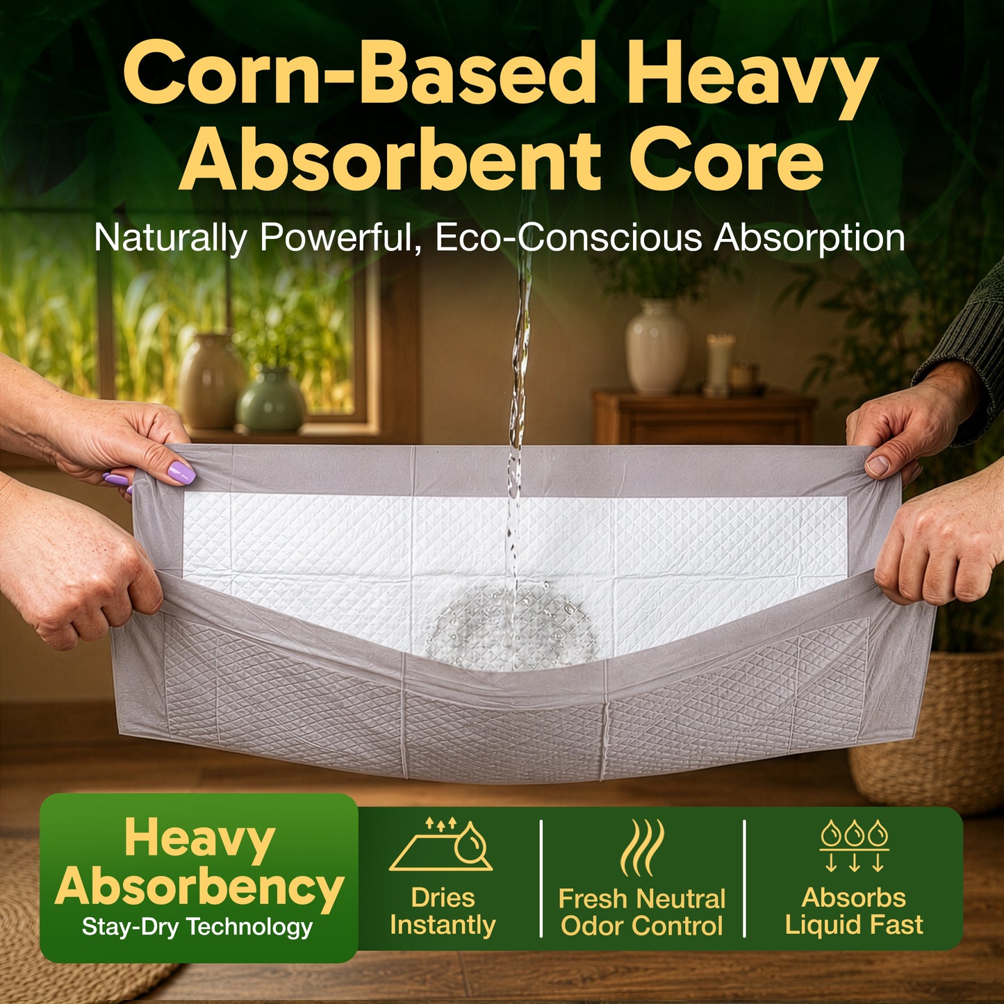 GreenPaws™ 3XL (37x54 inch) Premium Corn-Based Eco Conscious Dog Pads