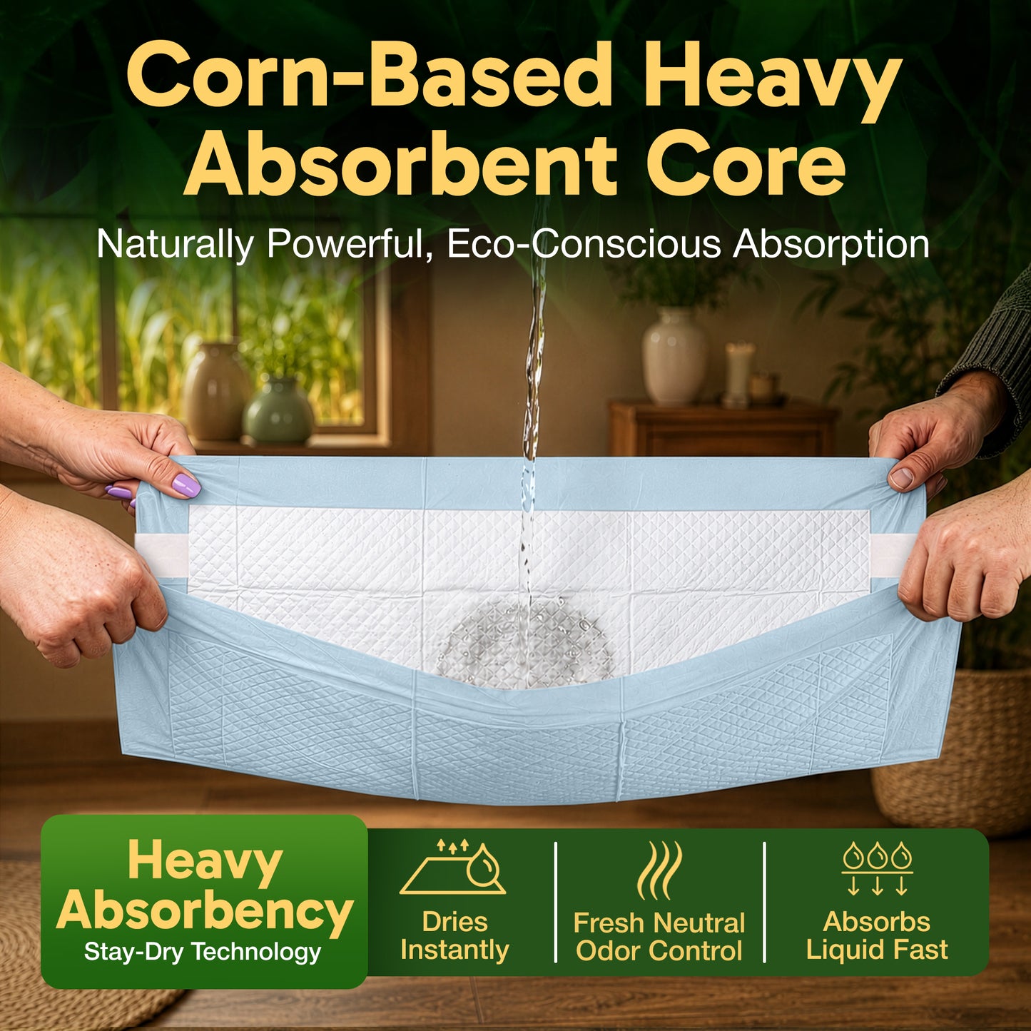GreenPaws™ 3XL (37x54 inch) Premium Corn-Based Eco Conscious Dog Pads_
