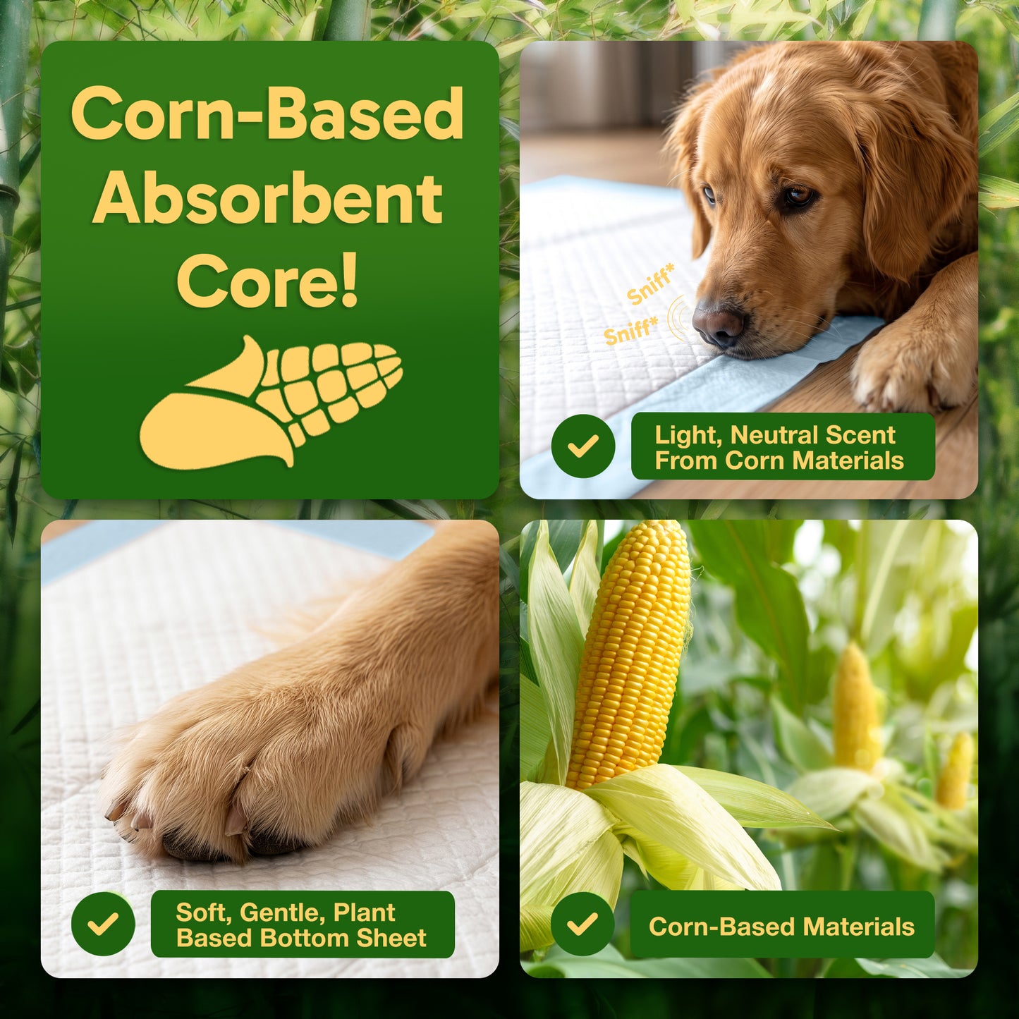 GreenPaws™ Gigantic (36x36 inch) Premium Corn-Based Eco Conscious Dog Pads_