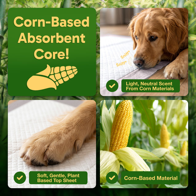 GreenPaws™ 3XL (37x54 inch) Premium Corn-Based Eco Conscious Dog Pads