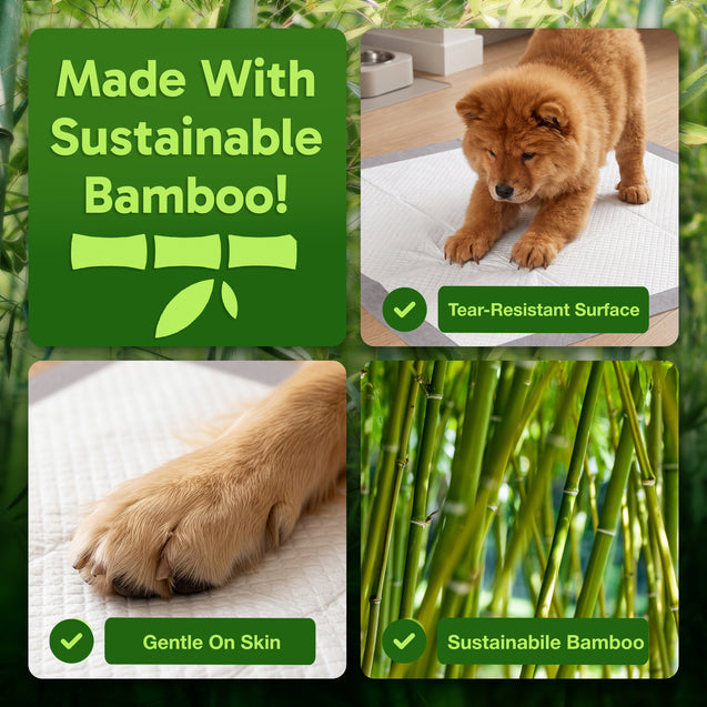 Bambeau™ 3XL (37x54 inch) Premium Bamboo-Based Pads Eco Conscious Dog Pads