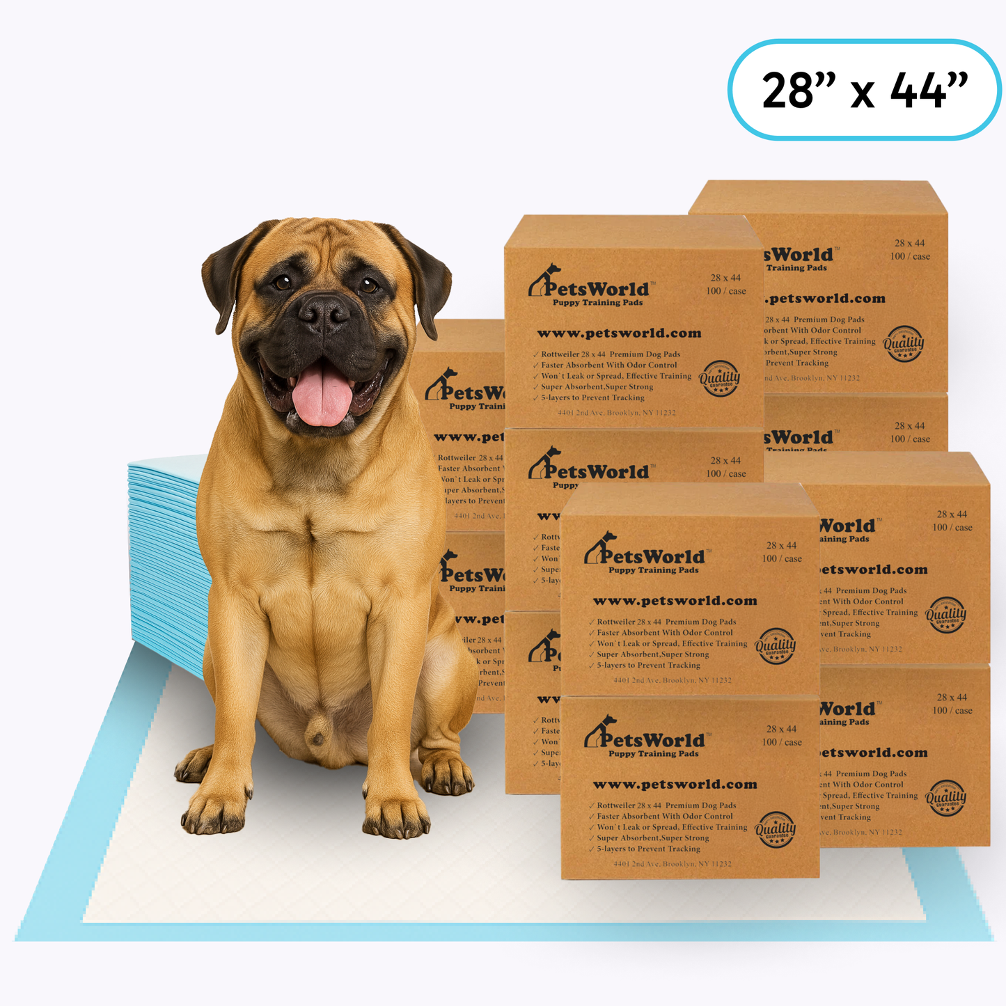 Wholesale Massive (28x44 inch) Dog Training Pads & Potty Pads_1200 Count