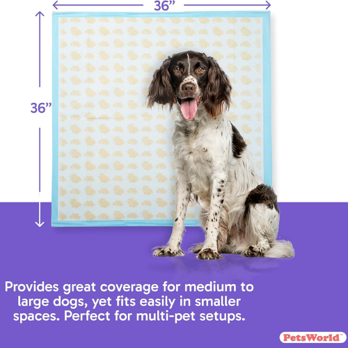 PetsWorld NEW Gigantic (36x36 inch) Health Monitoring Dog Pee Pads_