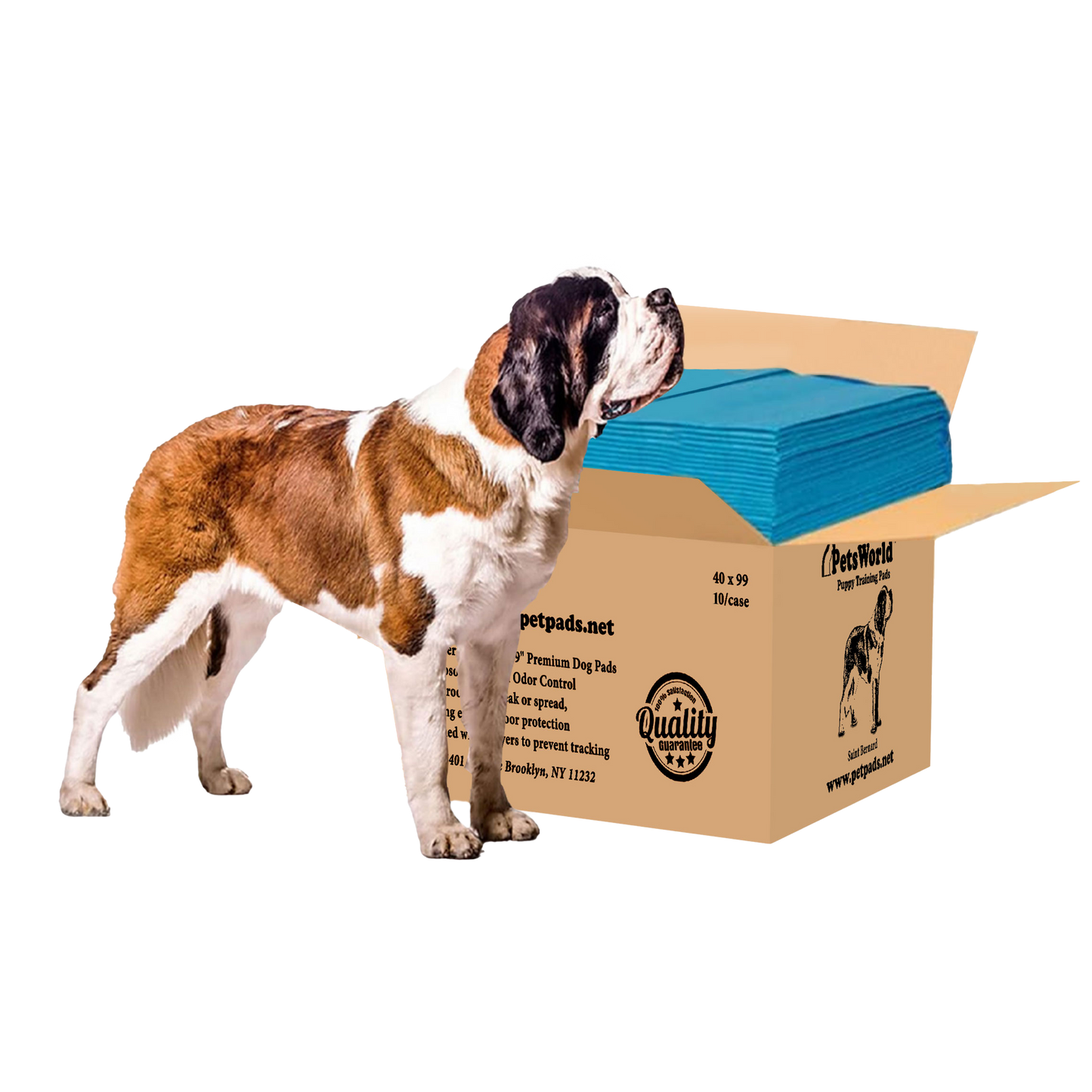 PetsWorld 4XL (40x99 inch) Dog Training & Potty Pads Pads_10 Count