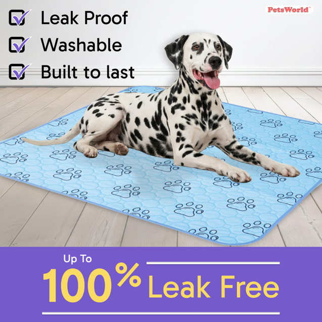 PetsWorld Washable Dog Potty Pads, Unscented_4 Count / 34 x 36-in