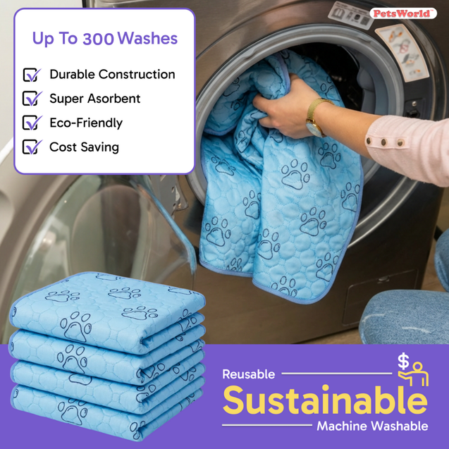 Washable Dog Potty Pads, Unscented_2 Count / 34 x 36-in