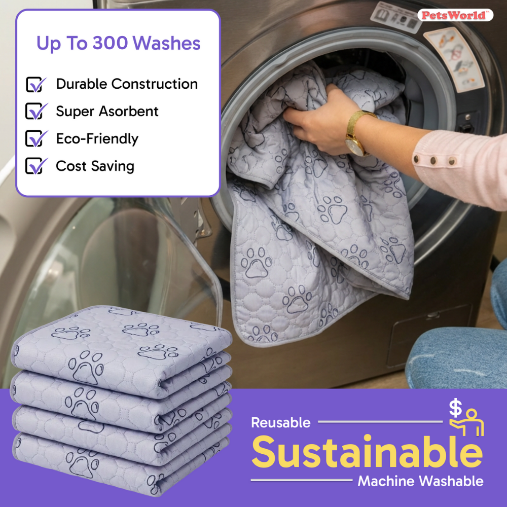 Washable Dog Potty Pads, Unscented_2 Count / 34 x 52-in
