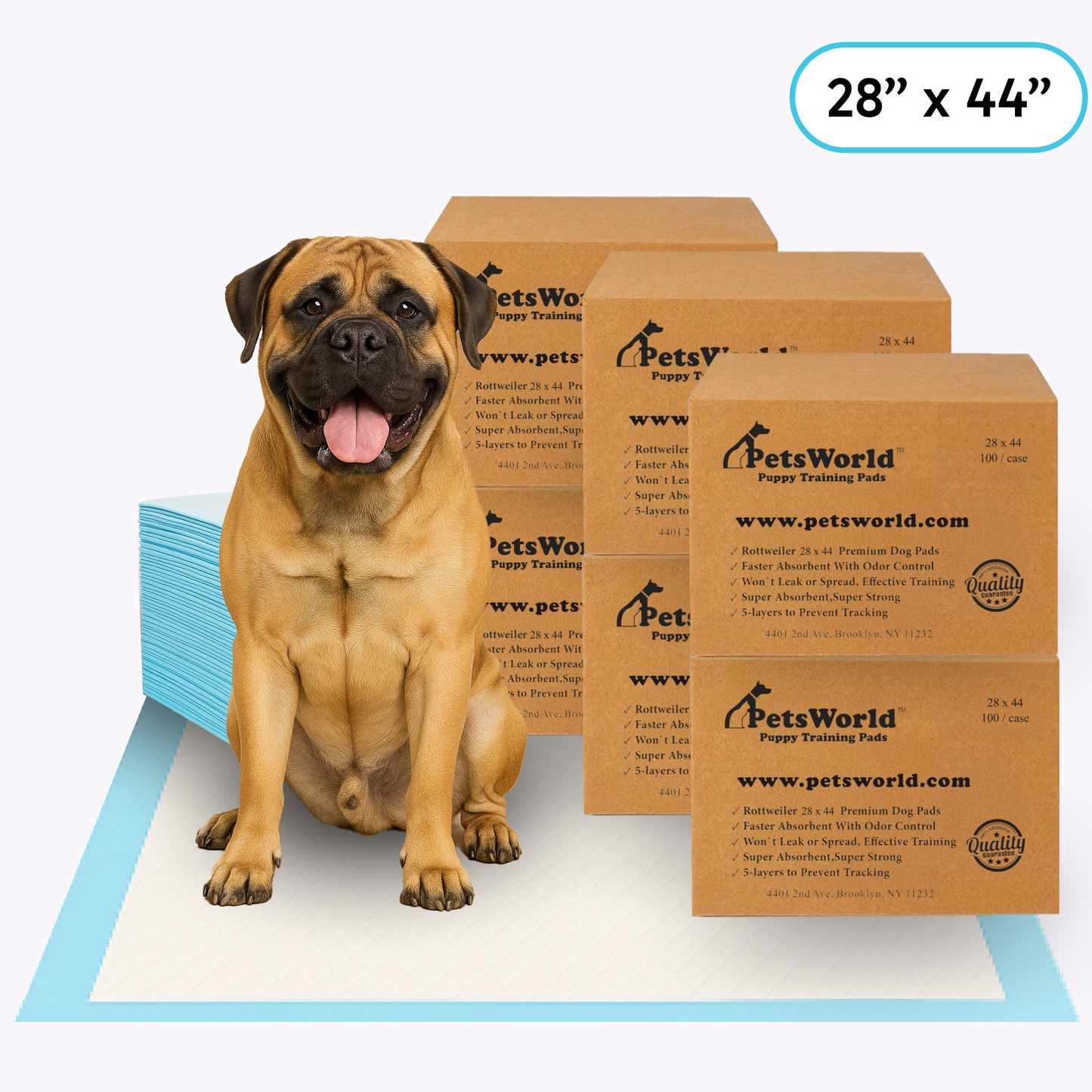 Wholesale Massive (28x44 inch) Dog Training Pads & Potty Pads_600 Count