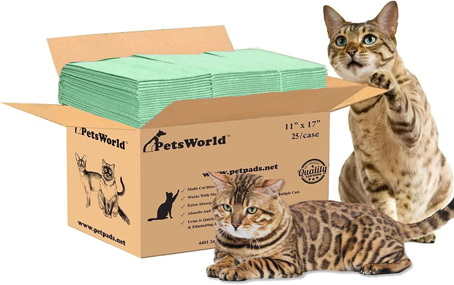 PetsWorld Multi Cat Pad Refills for Cats Breeze Litter System