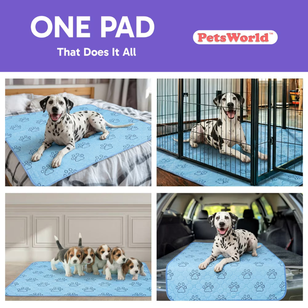 PetsWorld Washable Dog Potty Pads, Unscented_16 Count / 34 x 36-in