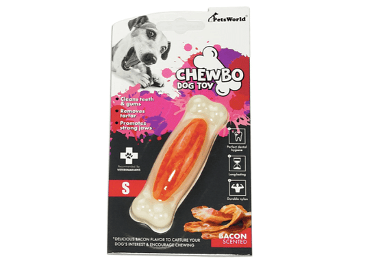Bacon Scented Bone Tough Dog Chew Toy. For Small Dogs_1 Count
