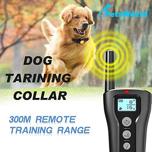 Dog Training Collar with 3 Training Modes- Up to 1000 Ft Range, Anti-bark Training Collar for 15 - 100lbs Dogs_