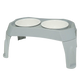 Double Pet Bowl with Elevated Stand, Raised Dog Bowls for Medium Dogs_
