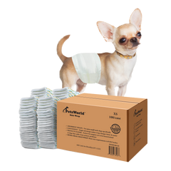 PetsWorld Dog Diapers Male - Super Absorbent, Fur-Friendly Belly Bands