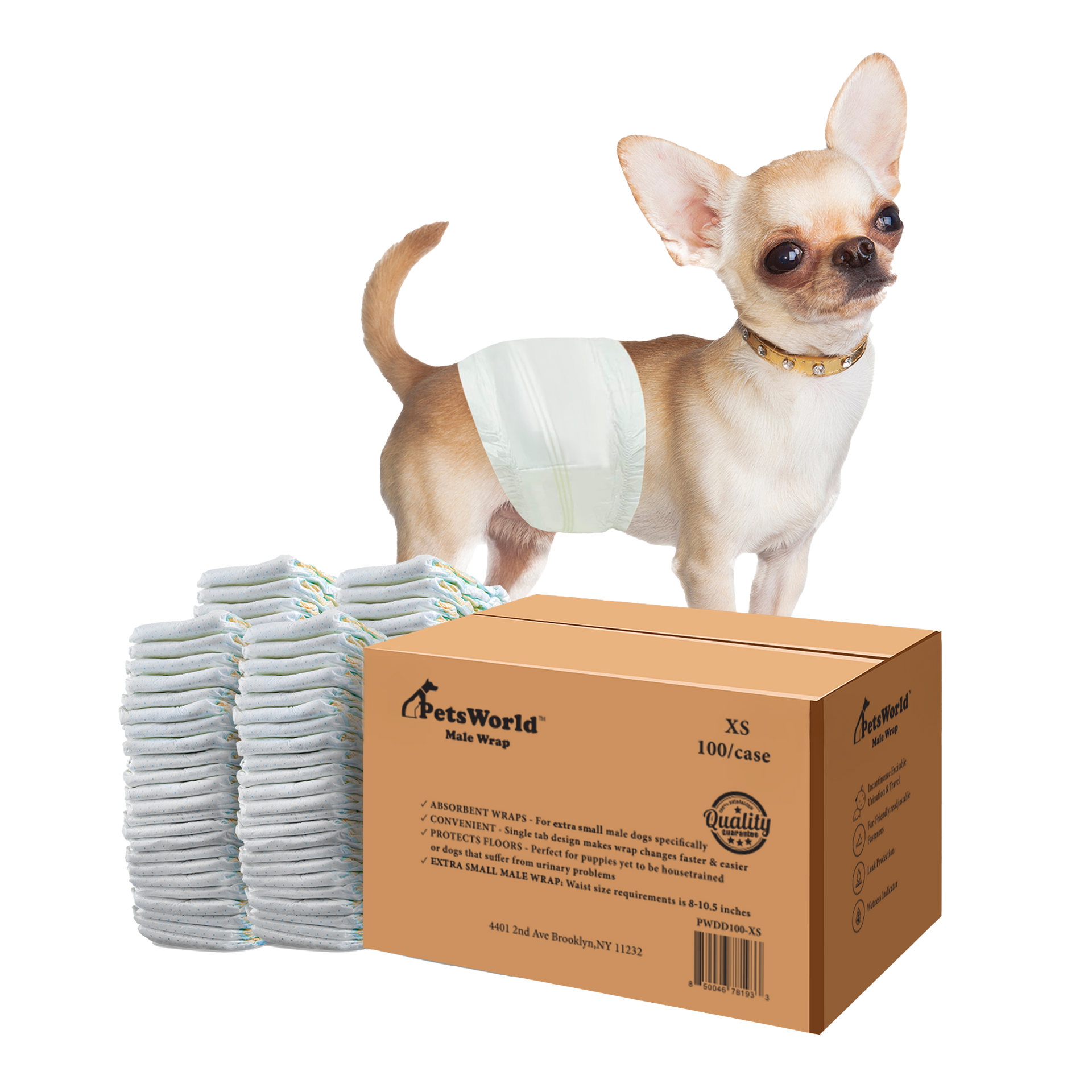 Male Wraps For Dogs 24-Pack Male Dog Belly Bands Small Absorbent