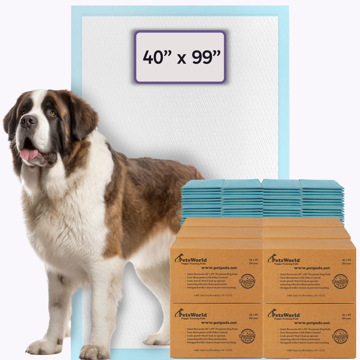 Wholesale 4XL Gigantic (40x99 inch) Dog Training & Potty Pads_240 Count