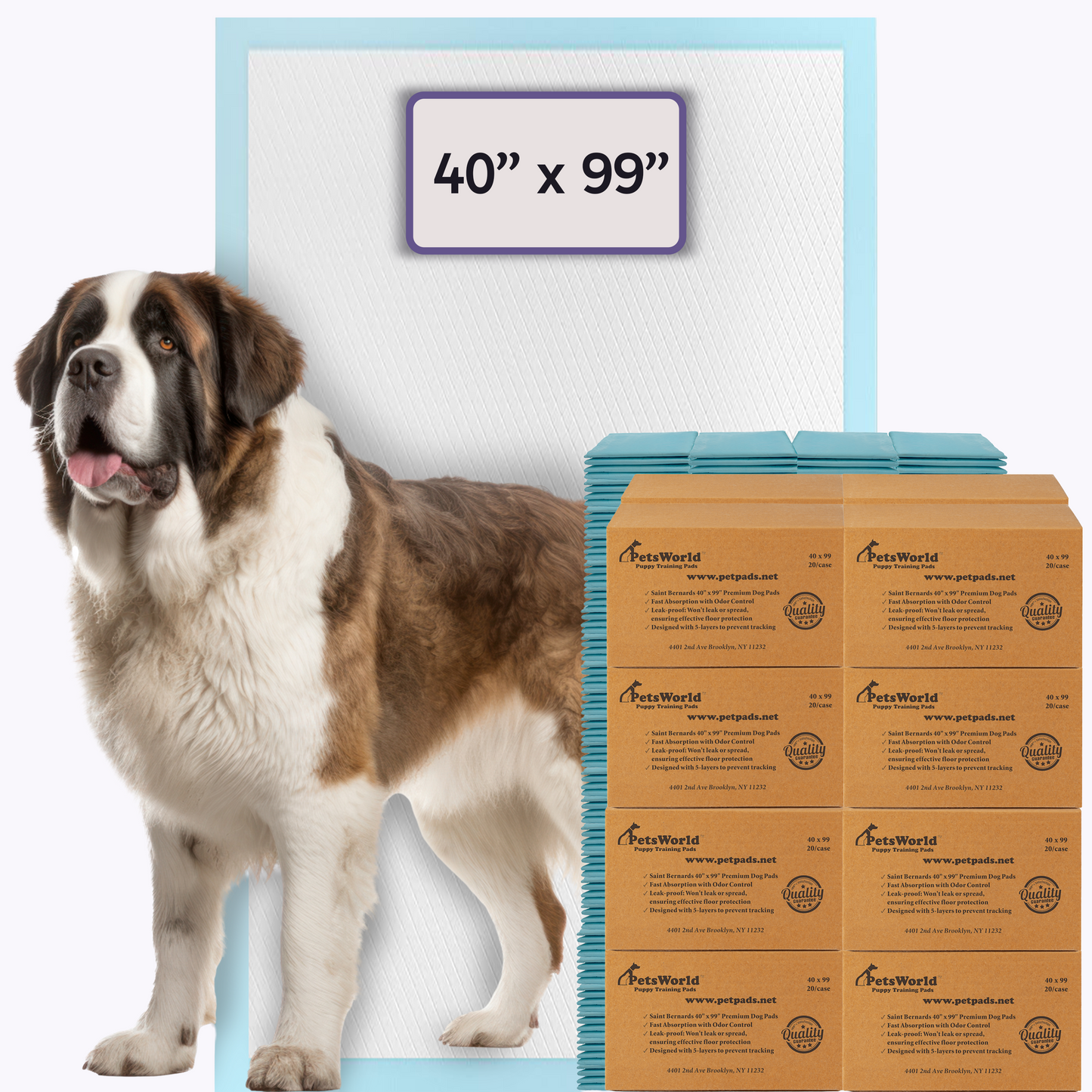 Wholesale 4XL Gigantic (40x99 inch) Dog Training & Potty Pads_320 Count
