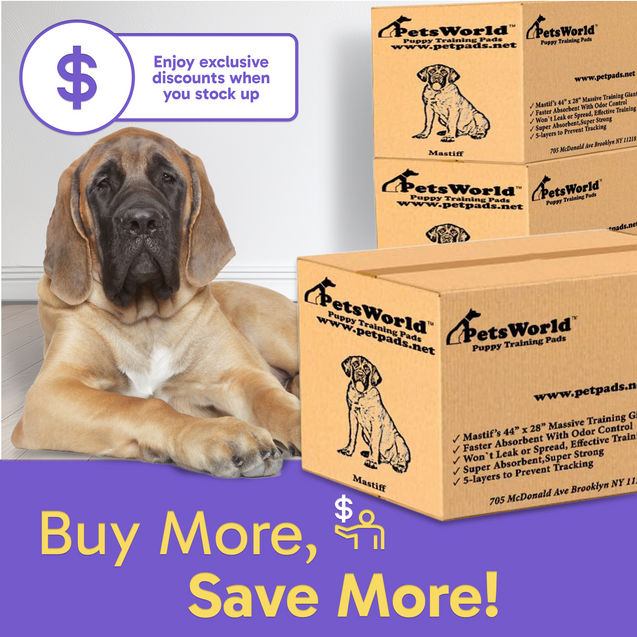 PetsWorld Massive (28x44 inch) Dog Training Pads & Potty Pads_