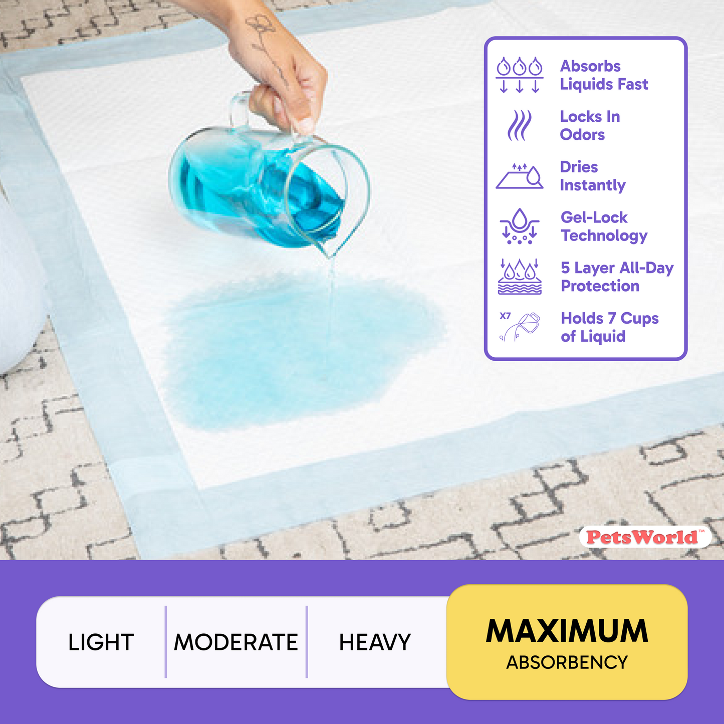 PetsWorld 4XL (40x99 inch) Dog Training & Potty Pads_