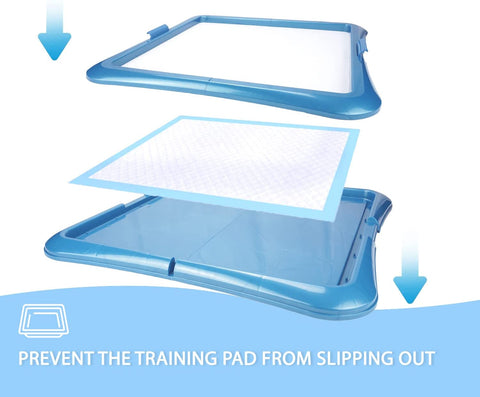 Pet Training Pad Holder for Puppies and Dogs, Protection Against Leaks, Bunching, and Tearing, 23.62 x 23.62 Inches_