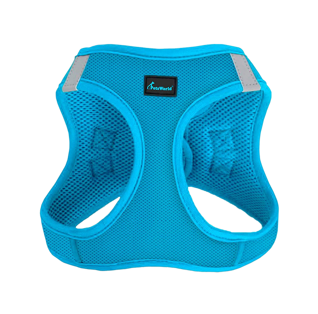 Soft Dog Harness. Adjustable, Breathable, Reflective Strips, and Quick-Release Buckle_S (Neck:12-13 in; Chest:14-17 in)
