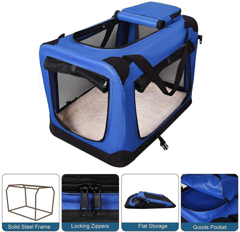 TSA Approved Soft-Sided Mesh Pet Travel Carrier. Suitable for Indoors & Outdoors._