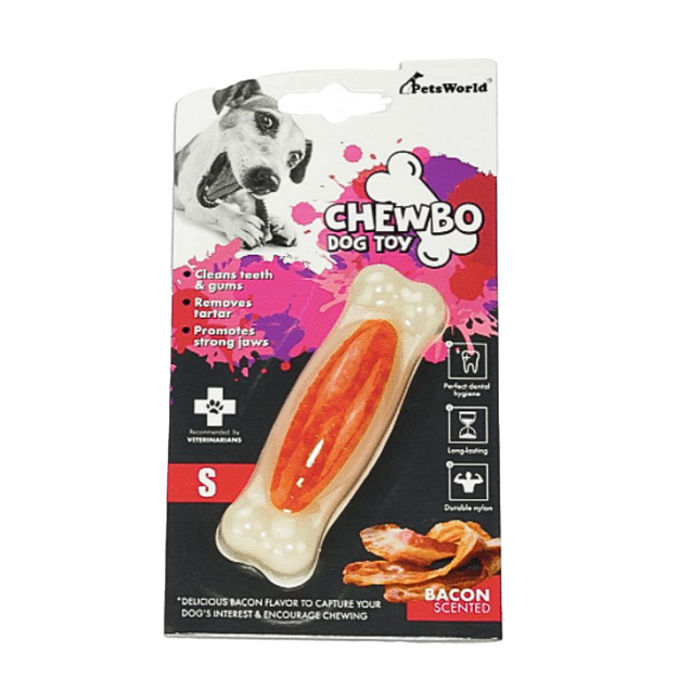 PetsWorld Tough Dog Chew Toy, Bacon Scented