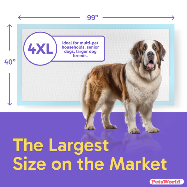 PetsWorld 4XL (40x99 inch) Dog Training & Potty Pads_