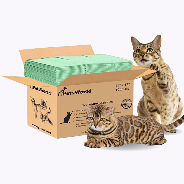 Multi Cat Litter Pads for Litter Box_100 Count / Fresh Scent